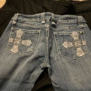 Miss Me jeans back detail size 29 inseam 31 bootcut